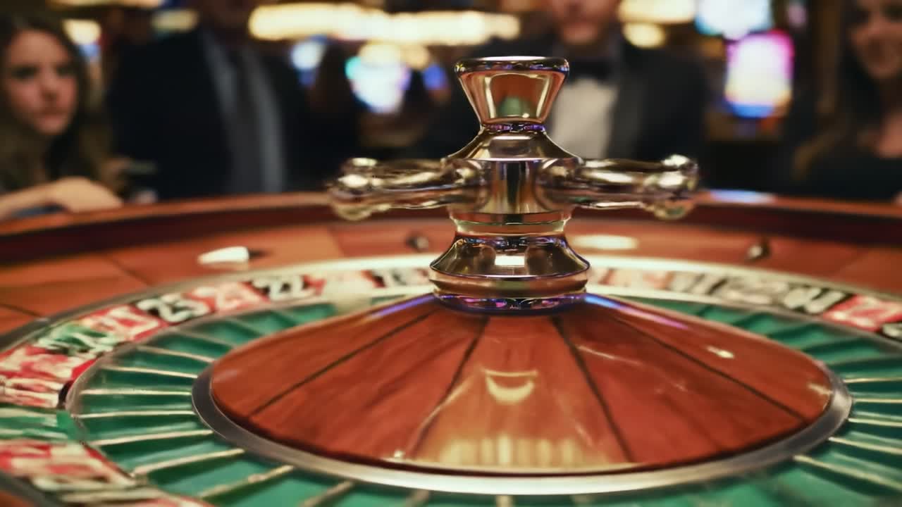 A Dramatic Moment at the Roulette Table: Players Anticipate Their Fate as the Wheel Spins, Highlighting the Thrill and Excitement of Casino Gaming