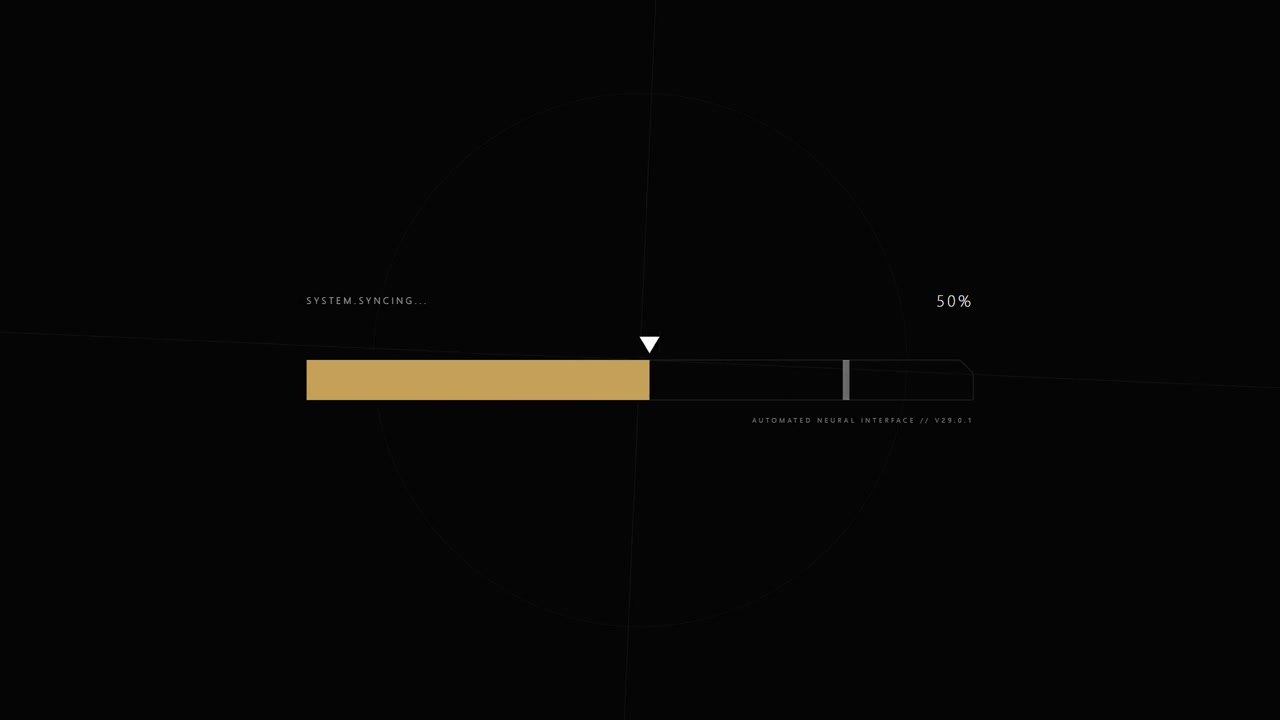 Digital Progress Bar Loading on Dark Background
