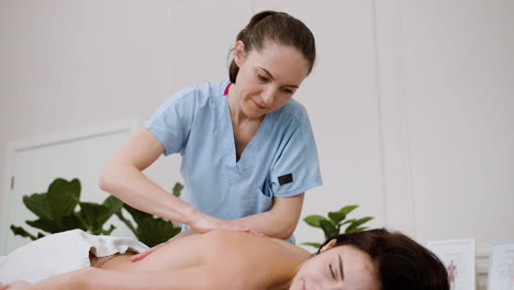 physiotherapist giving a massage