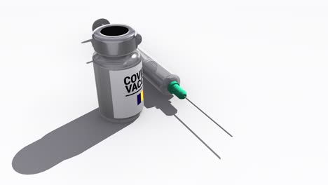 syringe and covid-19 vaccine bottle chad