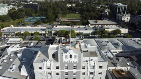 amplia vista aérea de drones de la ciudad de san mateo, california, estados unidos
