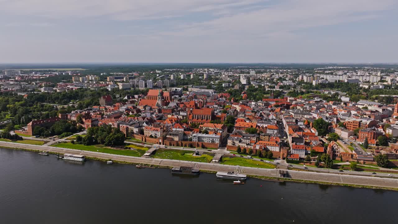 Aerial View of Torun, Poland