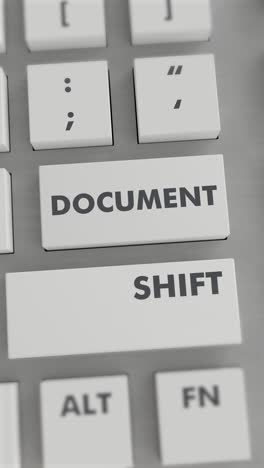 document button pressing on keyboard vertical video