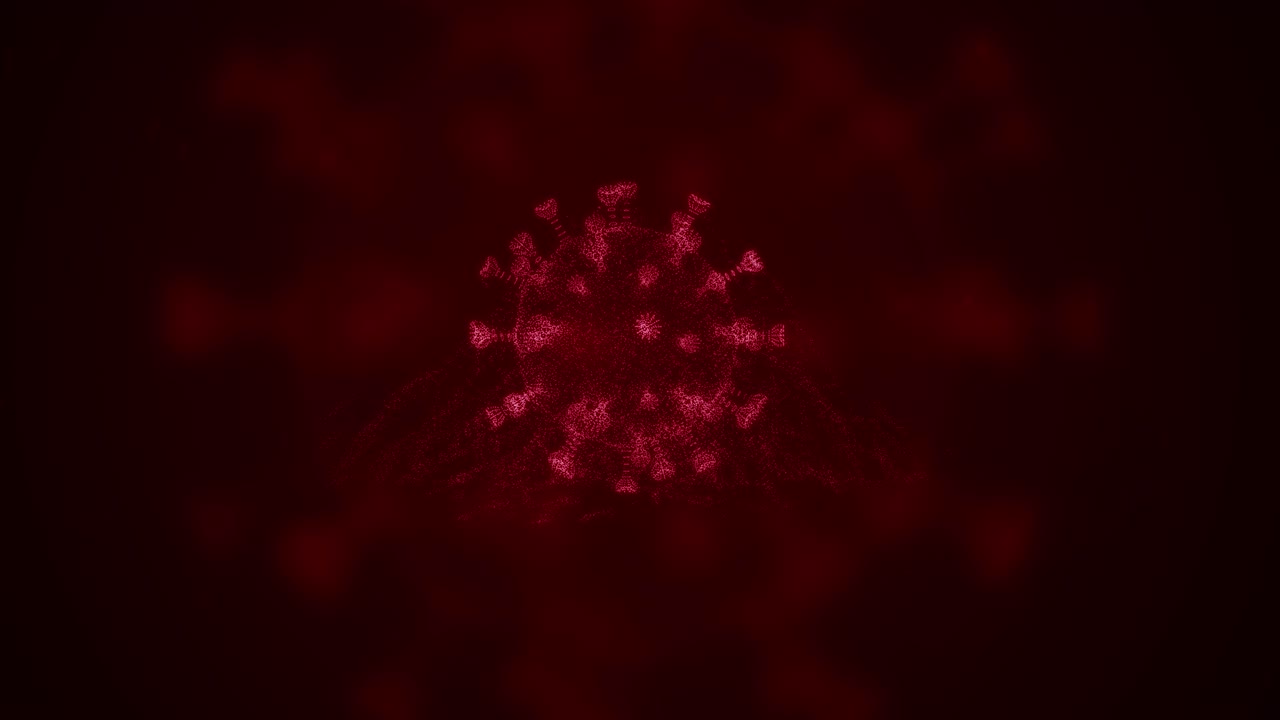 Particle Corona Virus -Covid-19 Red Color