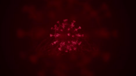 particle corona virus -covid-19 red color