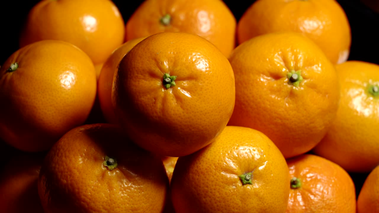 el fondo de las mandarinas frescas