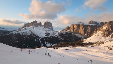 ski resort in dolomites, italy