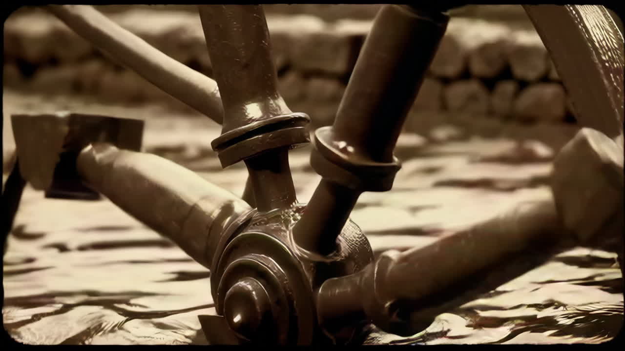 Terraced Vineyards and Water Wheel Detail