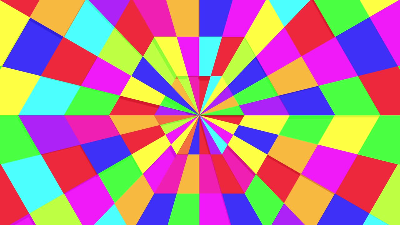 colorida caja de forma geométrica movimiento de bucle sin costuras suavemente alrededor puede ser utilizado como fondo para la educación del niño.