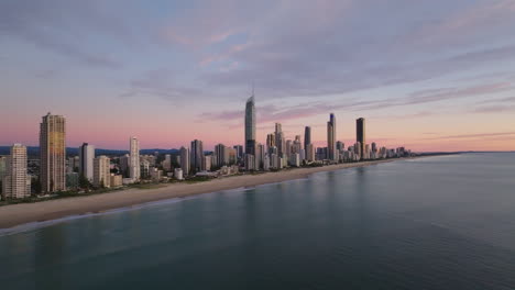 sunrise, drone, 4k, surfers paradise