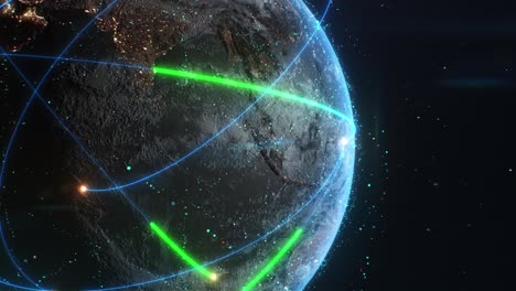 abstract conexiones a la tierra en 3d