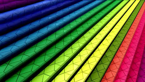 los triángulos del arco iris están girando