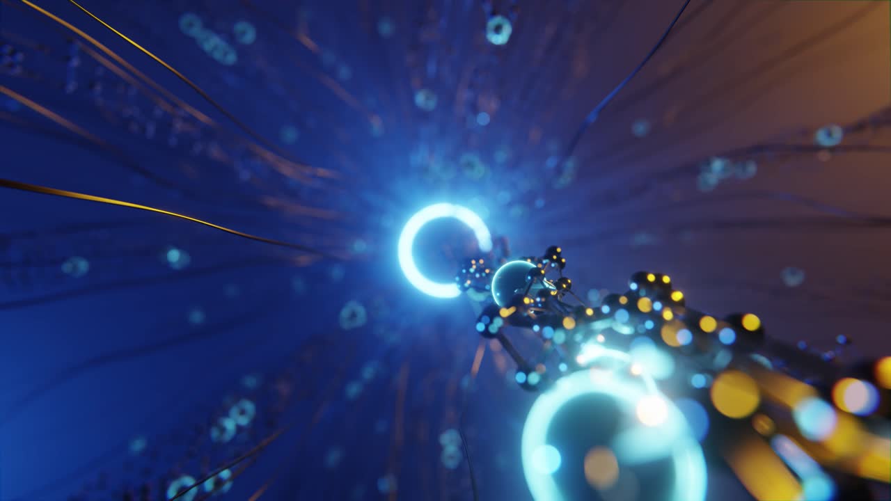 추상적인 미래 기술 터널