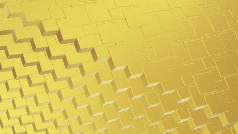 abstracto geométrico fondo dorado azulejos de papel de aluminio textura de bucle sin costura fondo renderizado en 3d