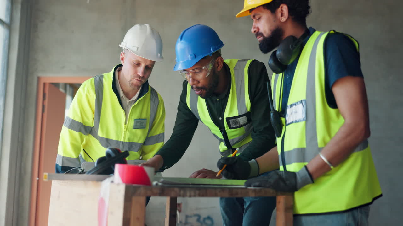 Construction Workers in Meeting