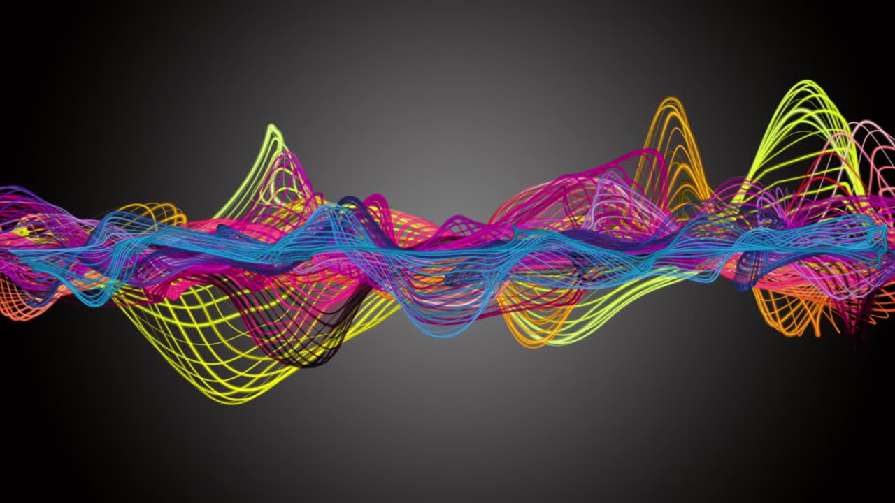 animación fantástica con objeto de onda de partículas en cámara lenta, 4096x2304 bucle 4k