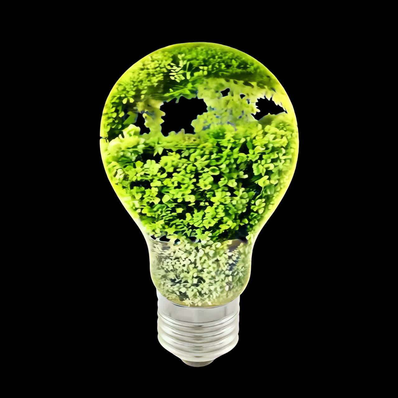 Eco-friendly innovation in nature animation isolated asset, transparent 4K video, alpha channel