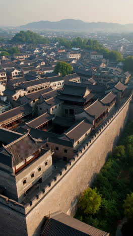 aerial view of a chinese ancient city