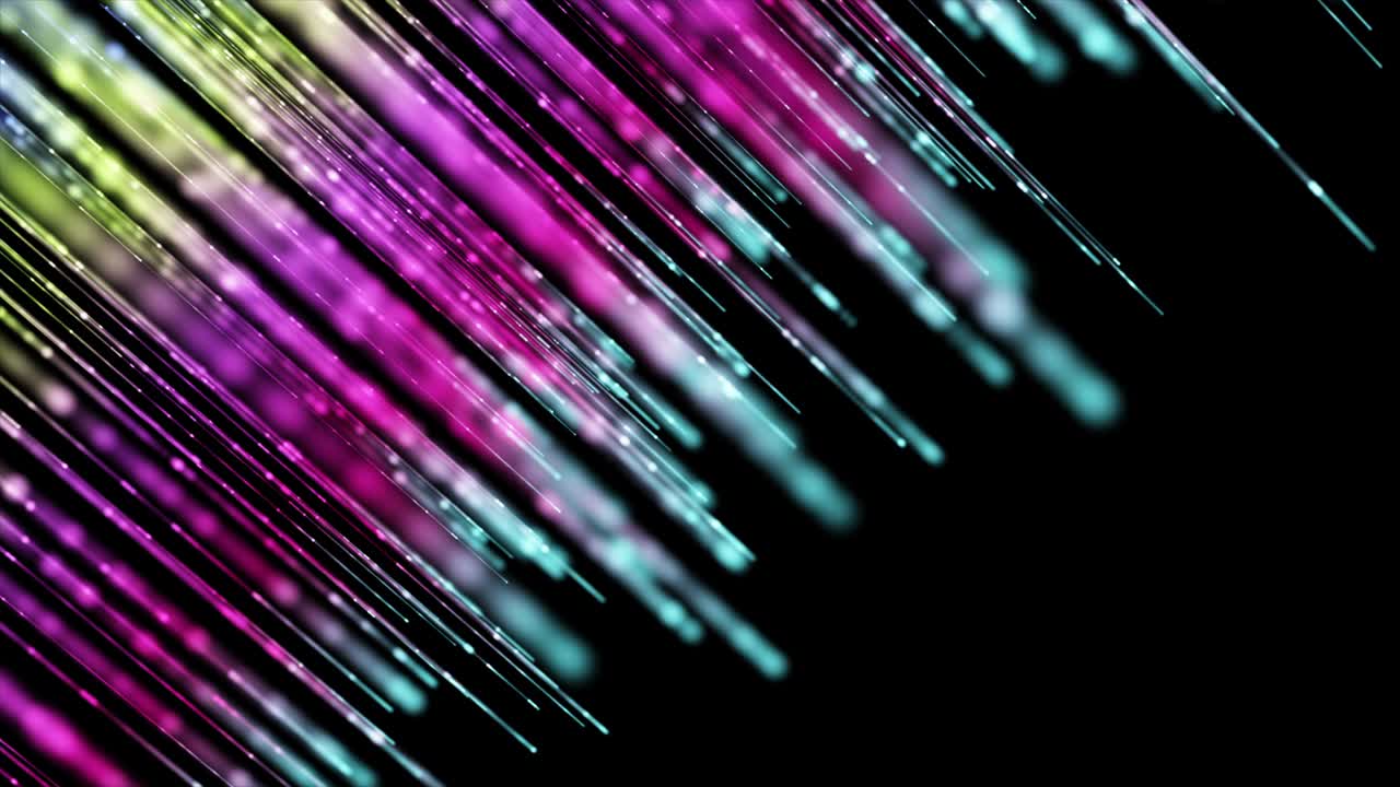animación futurista con objetos de rayas brillantes en cámara lenta, 4096x2304 bucle 4k