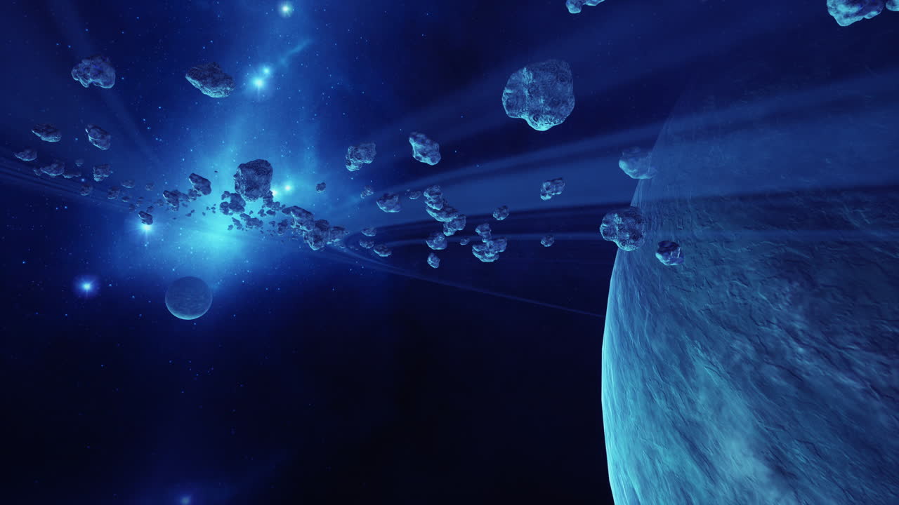 A large cluster of asteroids near an unknown planet