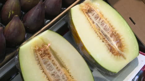 figs and cantaloupe at the market