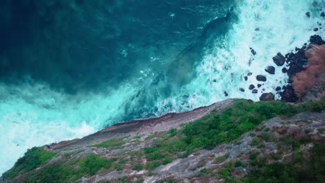 birdseye view of a cliff in indonesia