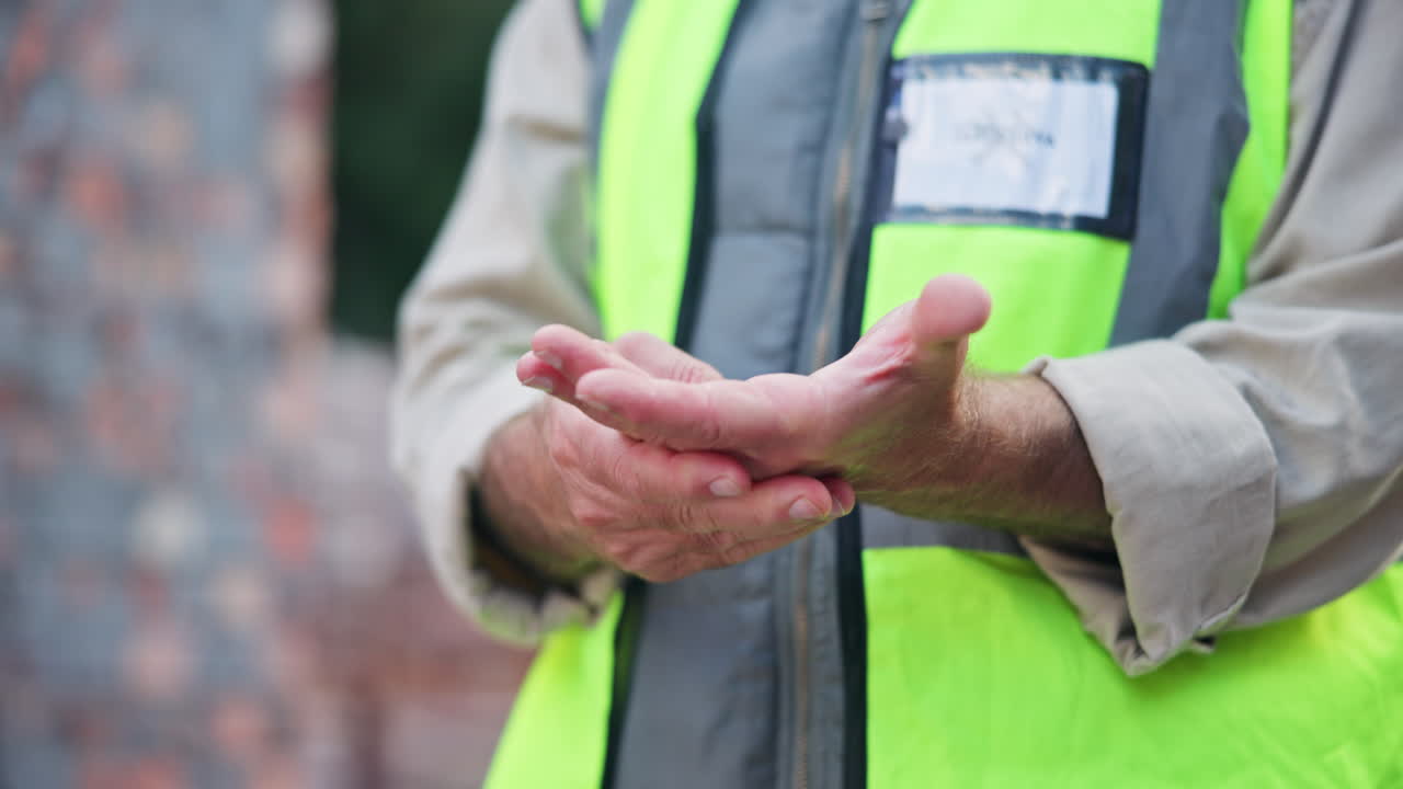 Construction worker wearing a safety vest