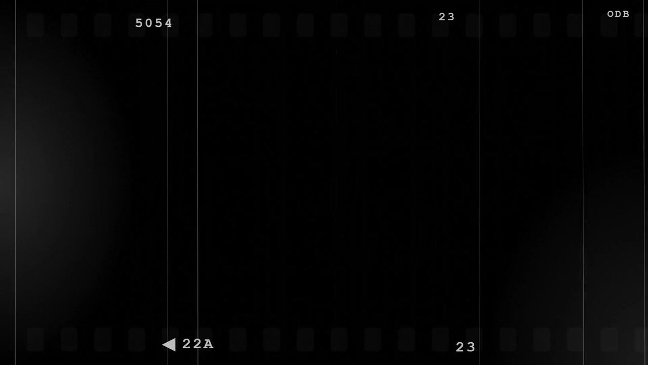 Sovrapposizione di pellicola 35mm vintage con fori di trascinamento