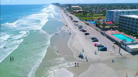 flying along daytona beach shoreline