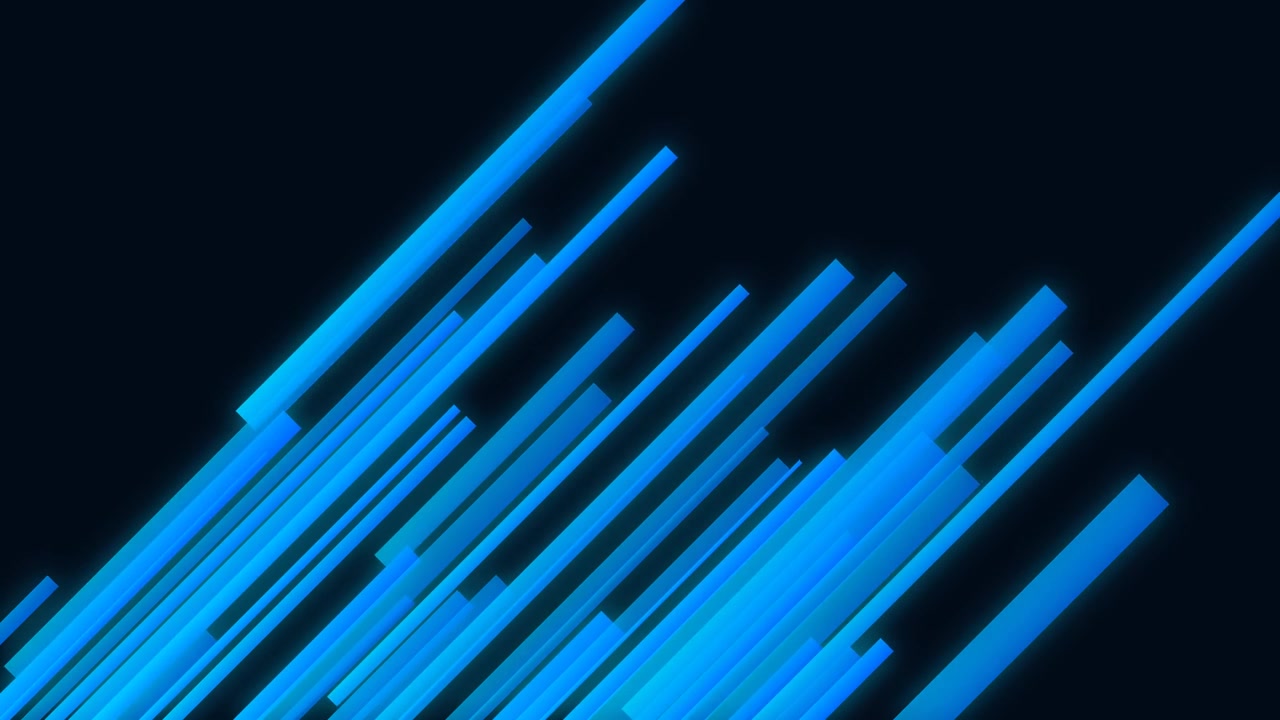 Sfondo astratto dinamico con linee diagonali blu luminose