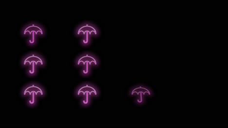 Pink-umbrella-pattern-with-led-light-in-club-style