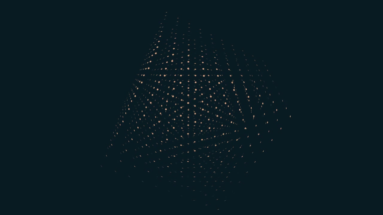 Futuristic cubes pattern with neon dots