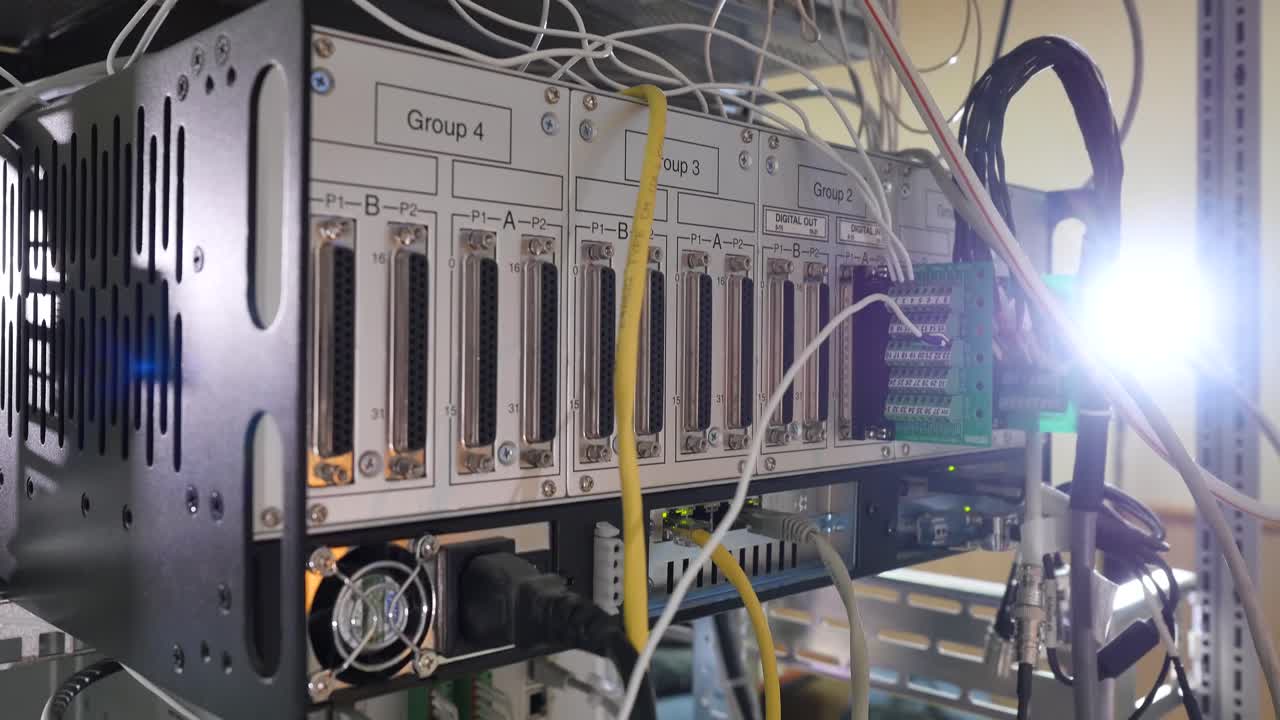 Industrial Control Panel with Wiring and Connections