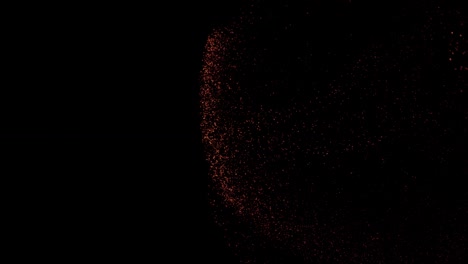 abstract golden particles animation