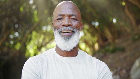 portrait of a confident older man outdoors