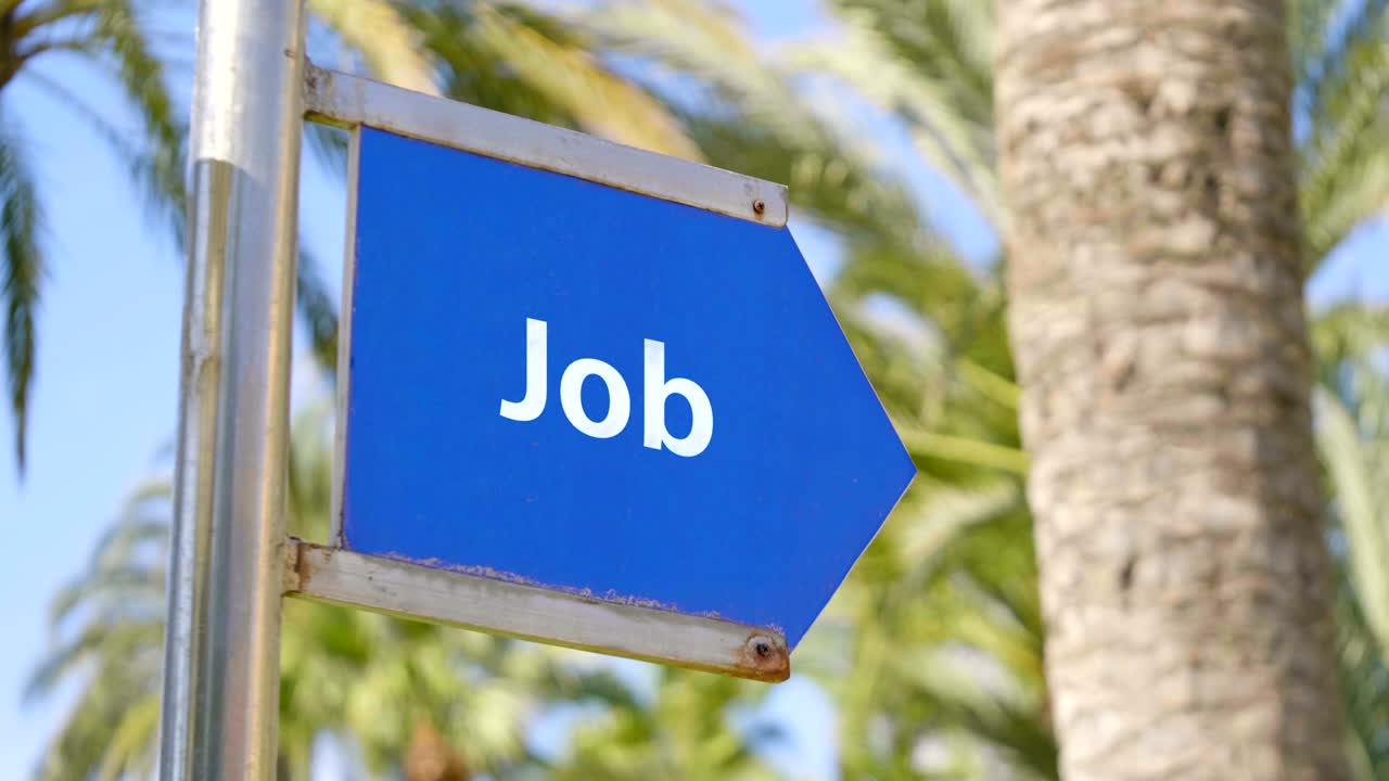 sinal de trabalho em 4k câmera lenta 60fps