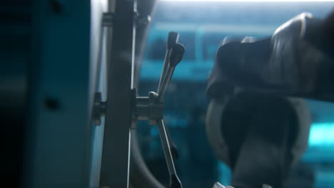 industrial machine controls with gloves