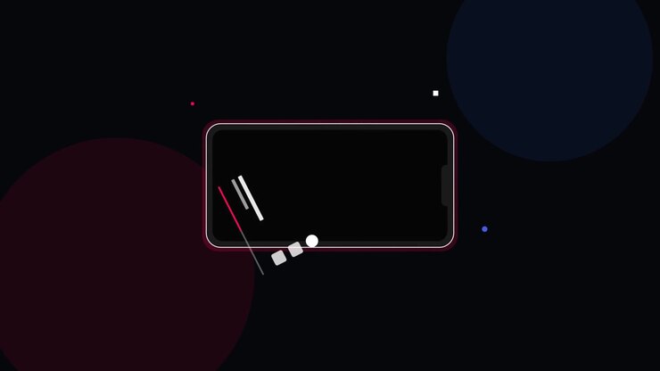Animated Smartphone Rotating on Dark Background