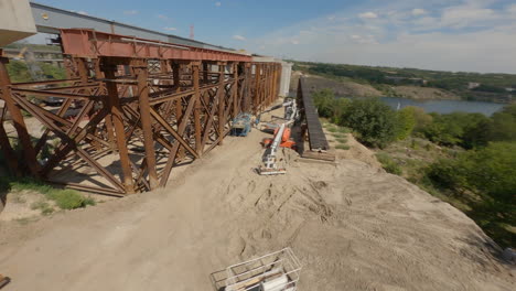 bridge construction site