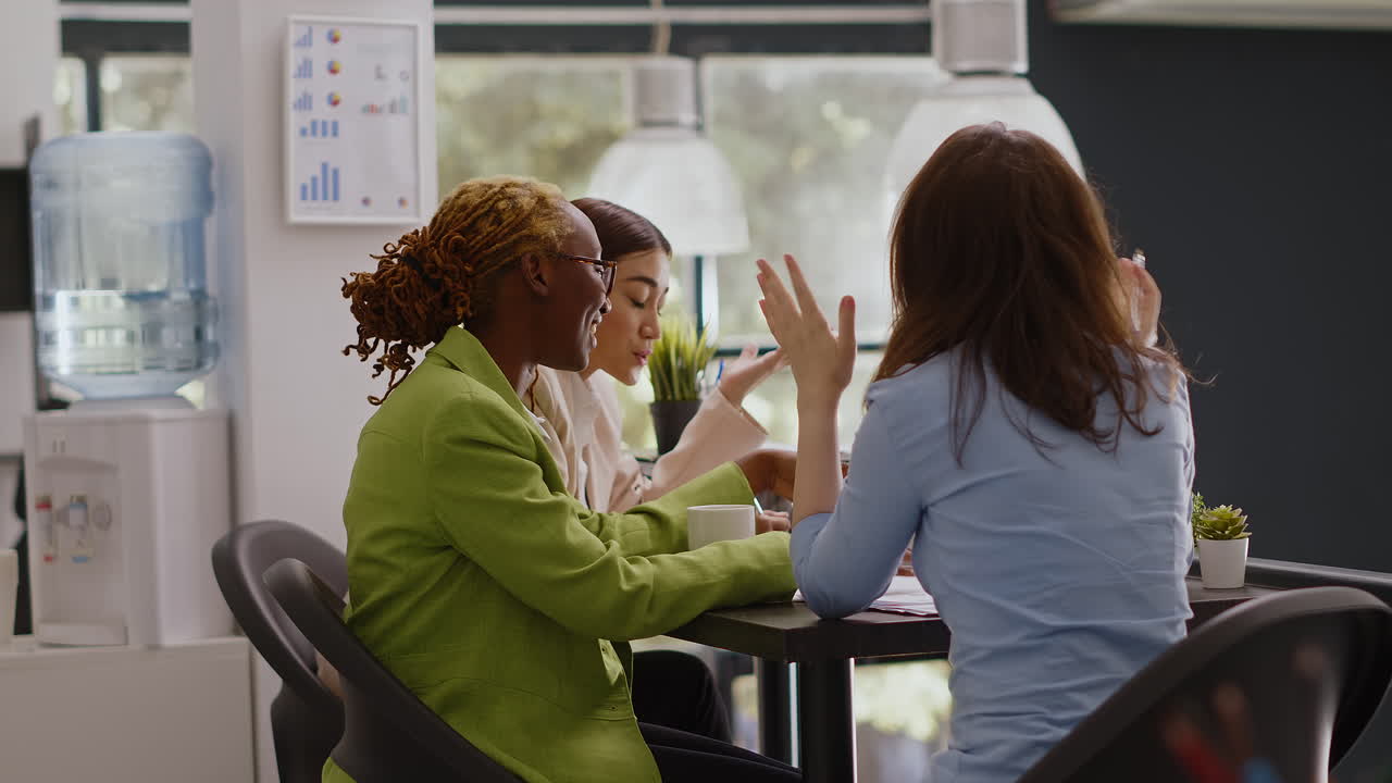 Diverse Business Team Collaborating in Modern Office