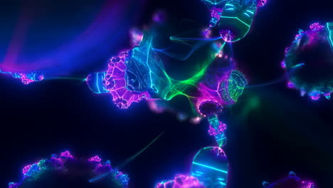vibrant neon fractal energy