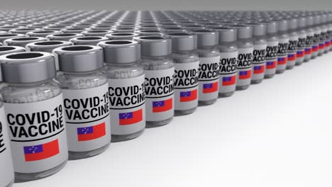 botellas de vacuna contra el covid-19 samoa