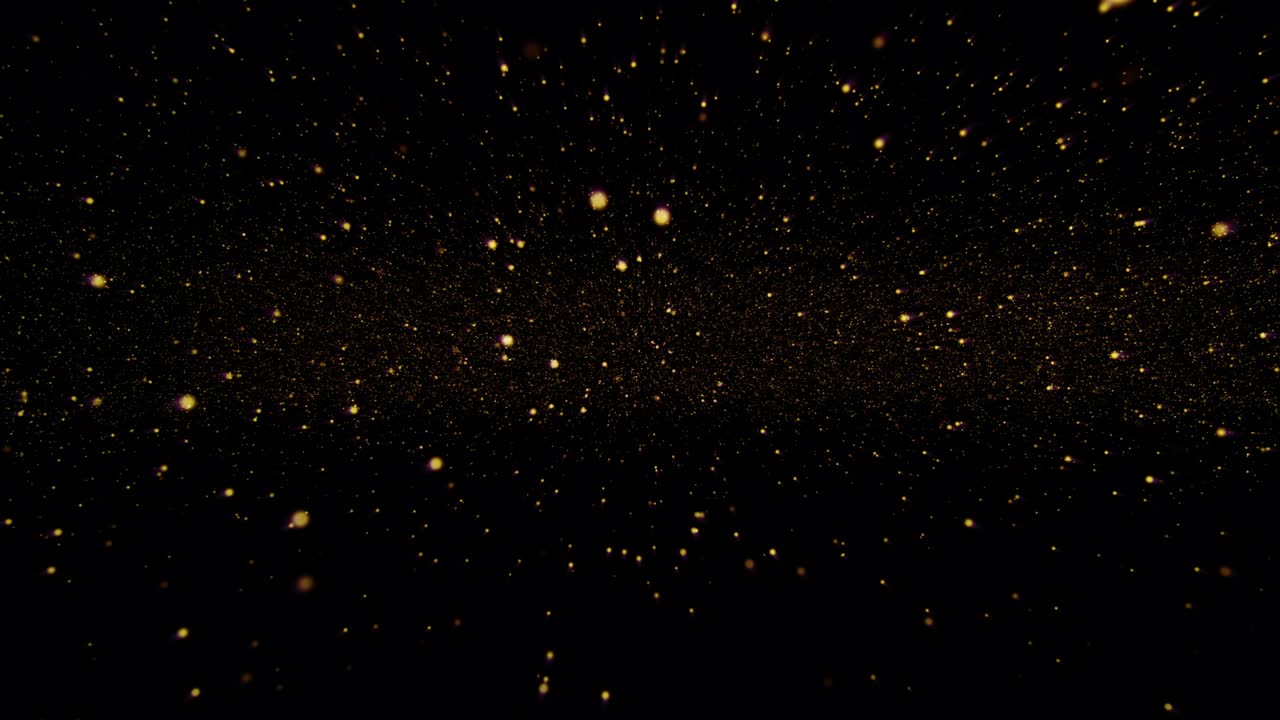 Loop abstract flicker Glow particles fire falling down on black ...