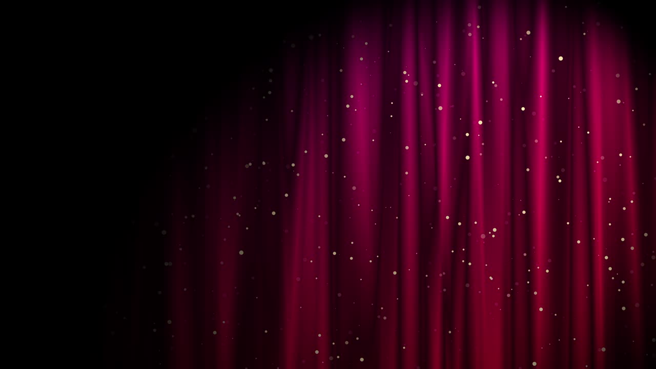 Red Merry Christmas background with golden stars. Walpaper Valentine's day. seamless loop