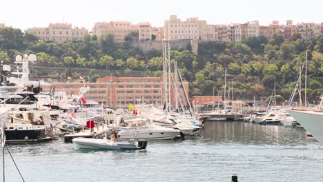 a yacht docking in monte carlo harbor