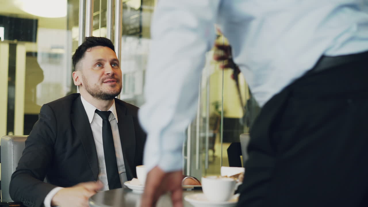 Business Meeting at a Cafe