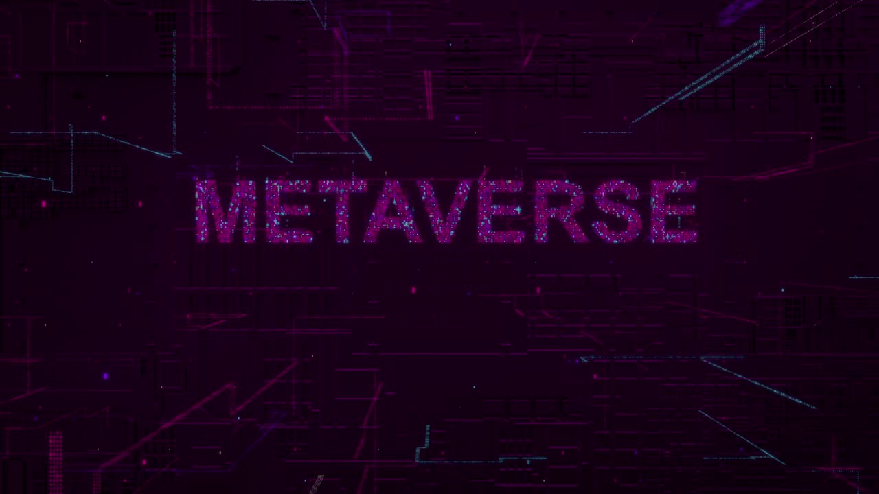 palabras metaverso icono código digital tecnología de fondo video de stock inteligencia artificial, tecnología, imagen generada digitalmente, icono, tridimensional