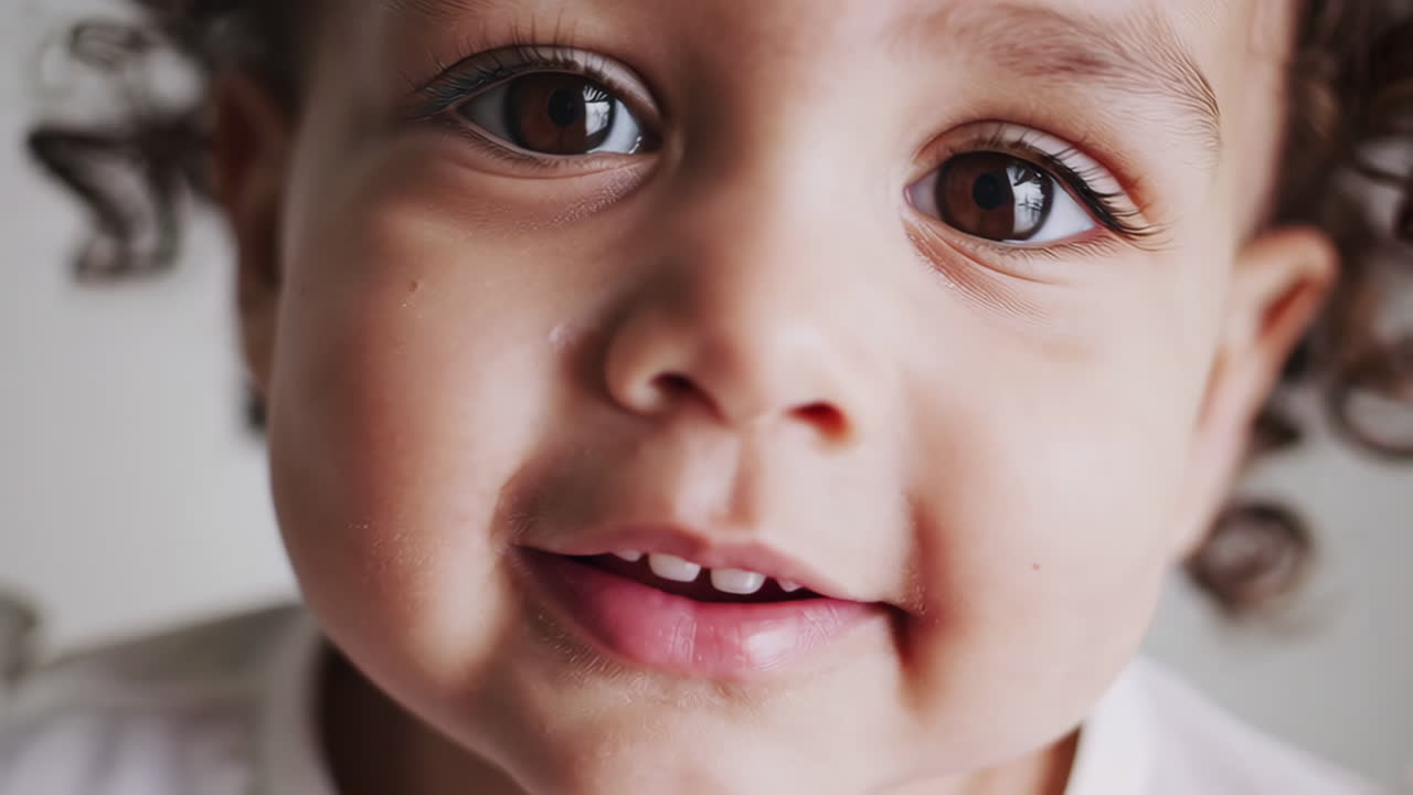 Close-up of a baby girl