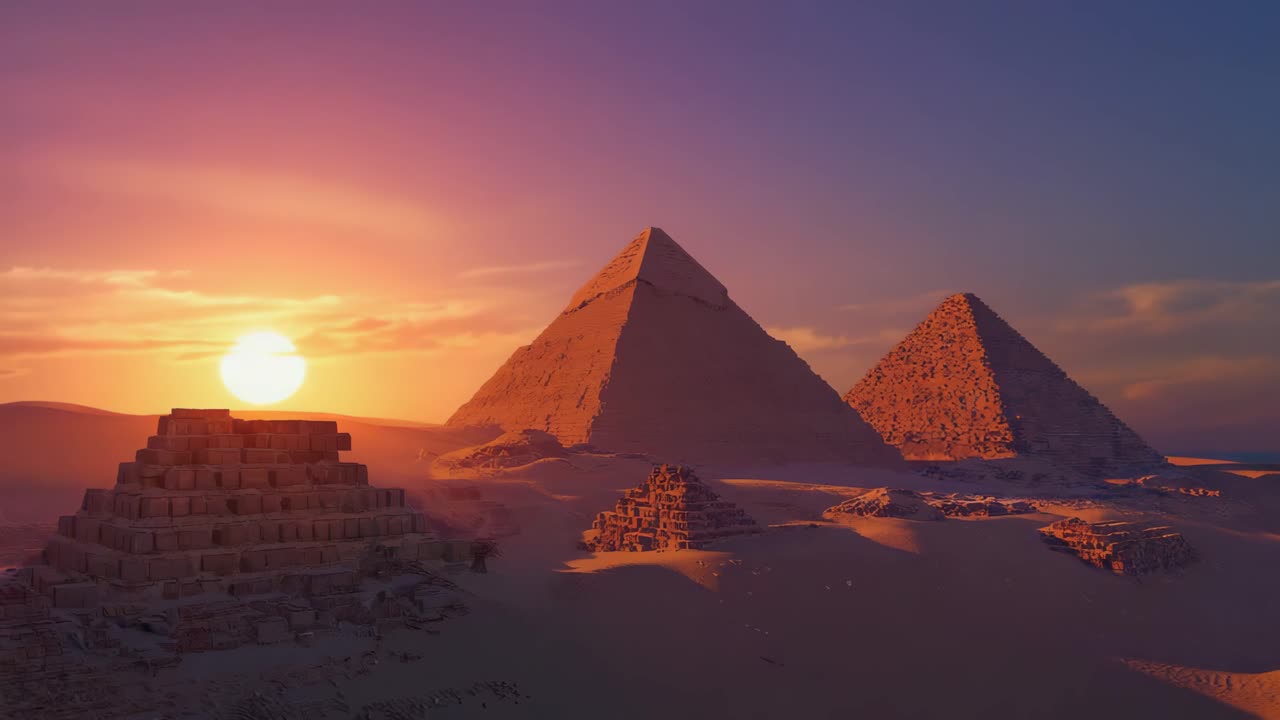 Pyramids at Sunset