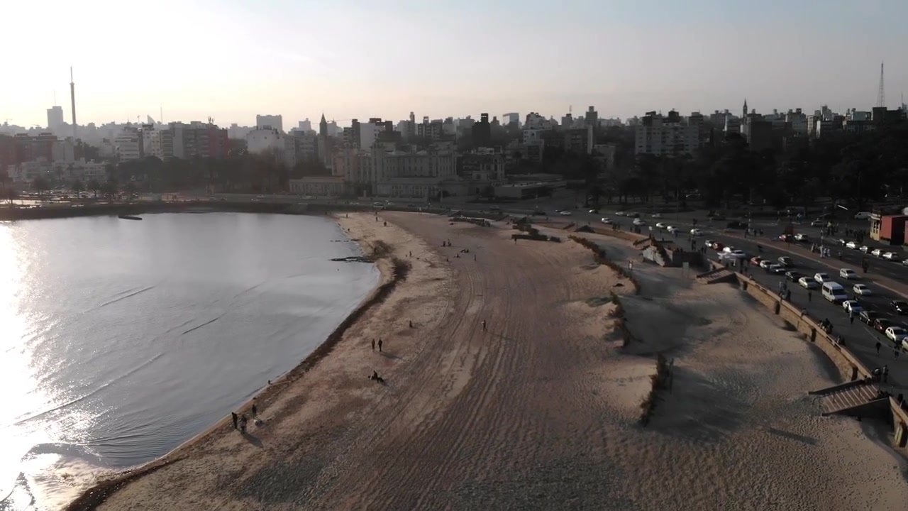 Riprese aeree con drone, Parque Rodó, Montevideo, Uruguay